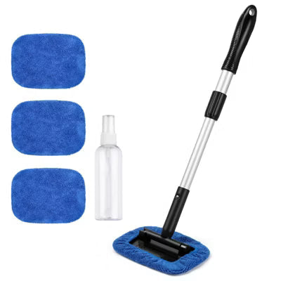 AstroAI Microfiber Car Windshield Cleaner, Car Wash Window Cleaning Kit Blue