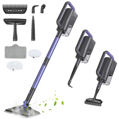 Teendow Steam Mop Floor Cleaner, 1200W Steam Cleaner,400ml Water Tank, 23ft Power Cord with Washable Pads for Sealed Hard Floors, Hardwood, Marble