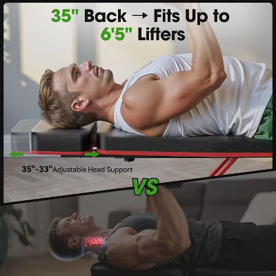 FLYBIRD Adjustable Weight Bench, 750LB Capacity Foldable Design for Incline/Decline/Flat Dumbbell Workouts at Home
