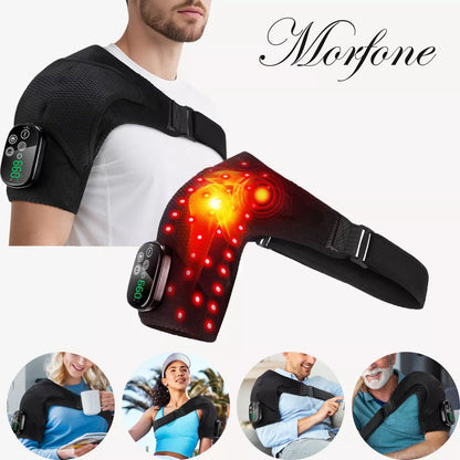Morfone 660nm and 850nm Near Infrared Light Therapy and Heat Therapy Shoulder Massager