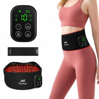 Morfone 5000mAh Wireless 660nm & 850nm Near-Infrared Light Therapy Heating Lumbar Support Belt,