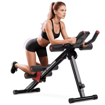 FLYBIRD Adjustable Ab Trainer with LCD Monitor, Perfect Valentine's Day Gift, Ab Workout Machine for Home Gym, Core & Waist Shaper