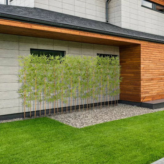 DR.Planzen 6FT Artificial Bamboo Tree with 24 Realistic Stems - Faux Indoor/Outdoor Decoration Plant for Home Decor - Tall Fake Tree House Plant