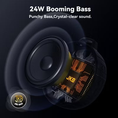 Bluetooth Shower Speaker,Portable Bluetooth 5.4 Speaker,24W Stereo Bass,RGB Lights,Wireless IPX7 Waterproof Speakers