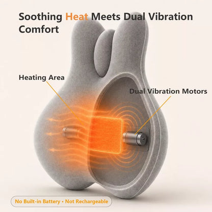 Morfone Vibration MassageErgonomic Heated Lumbar Support Pillow Memory Foam Back Cushion