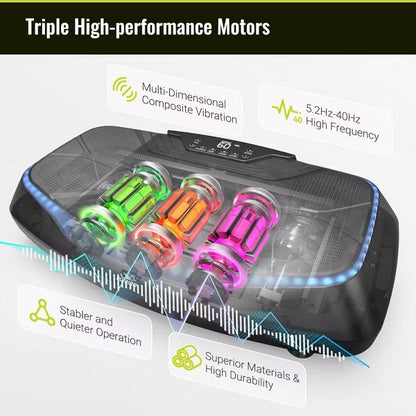 FLYBIRD Vibration Plate Exercise Machine, Adjustable Speed High Intensity Vibration for Muscle Toning Weight Loss Lymphatic Drainage