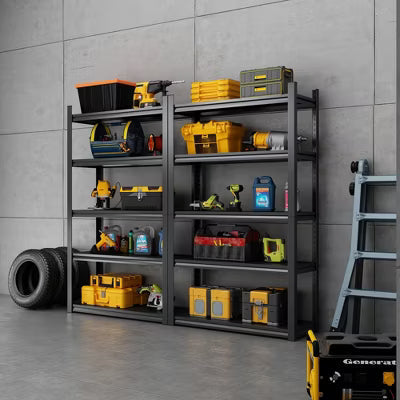 VIYET 72"H 5-Tier Heavy-Duty Metal Storage Shelves - 2000LBS Total, 47.2"W×23.6"D Extra-Spacious Adjustable, for Garage/Kitchen/Gym/Warehouse