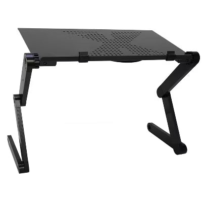 Foldable Laptop Table Bed Notebook Desk with Mouse Board Aluminum Alloy Breakfast Snacking Tray for Home Office Travel Use
