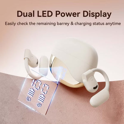 VEATOOL Wireless Earbuds Open Ear Headphone Sport, Bluetooth 5.4 Earbud, 50Hrs Earphone with Earhook, Noise Cancelling Mic