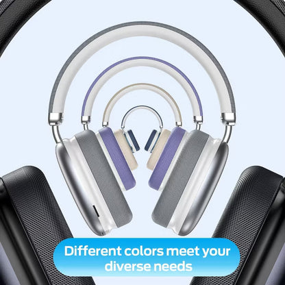 Wireless Over-Ear Headphones Bluetooth 5.4: 40H Playtime, 4 Mics ENC Noise Cancelling, Deep Bass, Lightweight Comfort for Travel & Work