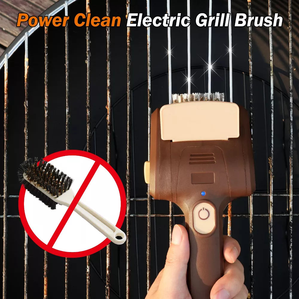 BBQ Grill Brush for Outdoor Grill, Cordless Electric Grill Cleaner, Rechargeable Grill Cleaning Stainless Steel Brush