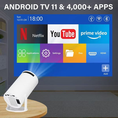 ELEPHAS Mini Projector, Support 4K 1080P HD Portable Projector, 130" Screen Smart Video Projector with Speakers for Home Theater & Outdoor