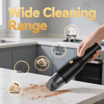 YOMA H3 andheld Vacuum Cordless, Portable Rechargeable Car Vacuum Cleaner for Home & Seats, Strong Suction Lightweight with Crevice Nozzle & Brush
