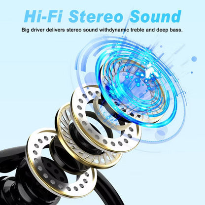 V7 Ear Buds Wireless Earbuds 96hrs Playback Bluetooth Headphones IPX7 Waterproof Stereo Bass Over-Ear Earphones with Earhooks Microphone