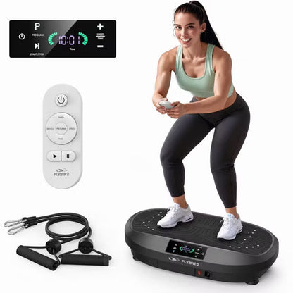 FLYBIRD Vibration Plate Exercise Machine, Adjustable Speed High Intensity Vibration for Muscle Toning Weight Loss Lymphatic Drainage