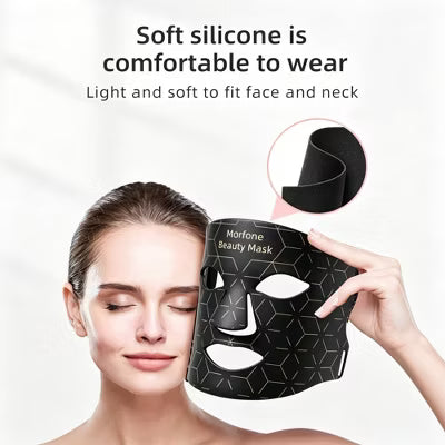 Morfone 7-in-1 LED Face Mask Light Therapy Mask Rechargeable Face Care Device