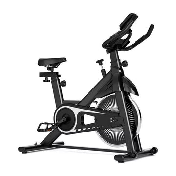 VisioGear Exercise Bike, Indoor Cycling Bike with Built-in Moving Wheels, Stationary Bikes for Home Cardio Gym Workouts, Black, 42"*41.6"*21.6"