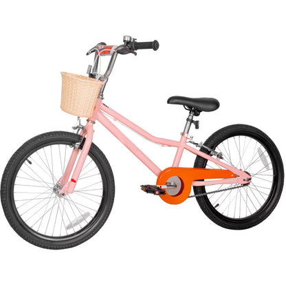Hykolity Kids Bike Boy Girl Bicycle 20 inch for Children Age 6-12 Years Old Height 48-62 in Child Sport Bike includes Basket Pink