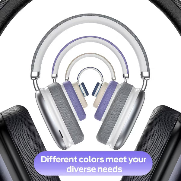 Purple Over-Ear Bluetooth Headphones: 40mm Bass Driver, Bluetooth 6.0 Dual-Mode, 55hr Battery, Comfort Fit
