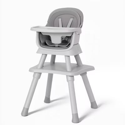 TODECARE Baby High Chair, 8 in 1 Convertible Highchair for Babies & Toddlers, Booster Seat, Toddler Chair with Safety Harness, Removable Tray