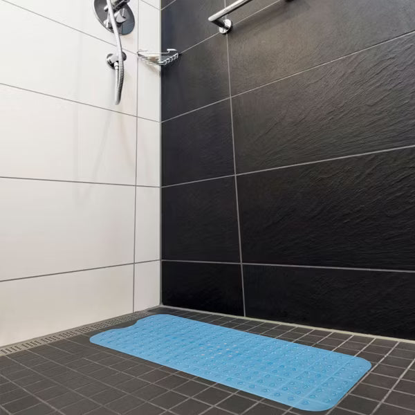 Bath Tub Mat Non-Slip Shower Mat BPA-Free Massage Anti-Bacterial with Suction Cups Washable for Bathroom Kitchen Pool