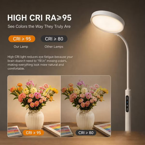 Morfone 10 Light Full Spectrum Therapy Lamp with APP Control High CRI LED Light Therapy Floor Lamp