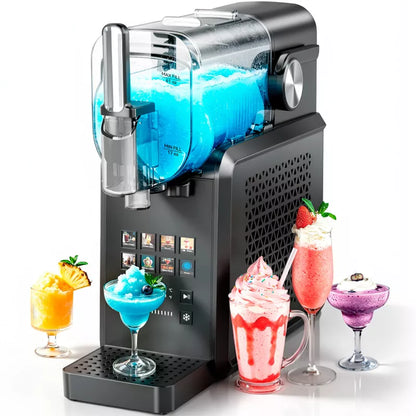 YOMA Ice Cream Maker 8-in-1 Slushie Machine, 48oz Countertop with Self-Cleaning, Makes Slush, Milkshake, Soft Ice Cream & Spiked Slush