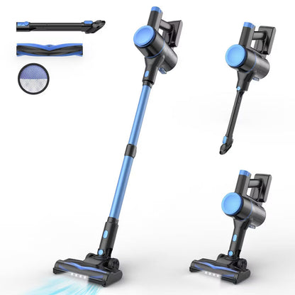 DEVOAC N8 Cordless Vacuum Cleaner, Lightweight Stick Vacuum with Powerful Suction, 2200mAh Battery 40 Mins Runtime, Self-Standing Vacuum Cleaners BLUE