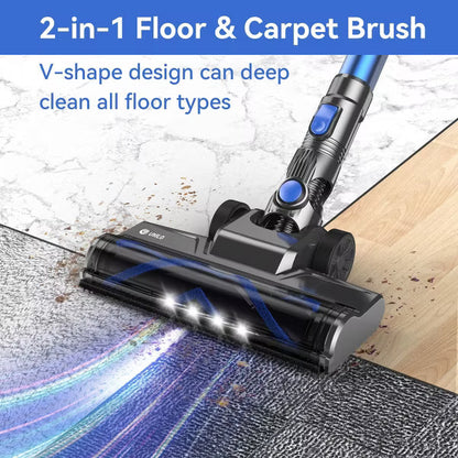 UMLO N3S Cordless Vacuum Cleaner for Home, Ultra-Lightweight with 2200 mAh Battery, 40 Mins Max Runtime, Rechargeable Vacuum