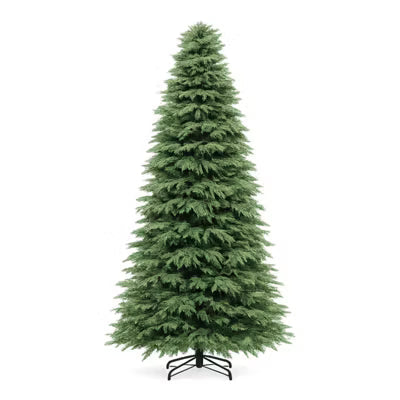 Vivatrees 7.5FT Pre-Lit Artificial Christmas Tree with Warm White MultiColor LED Lights Metal Base for Living Room Home Office Holiday Decor