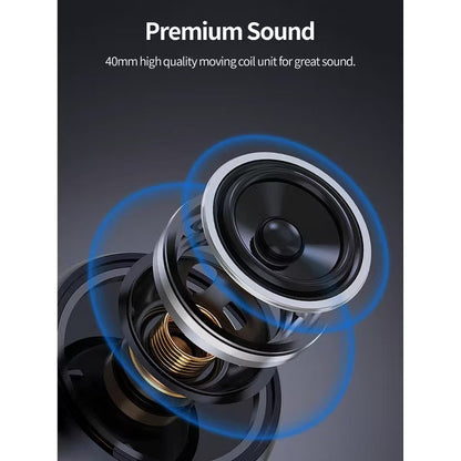 SY-BT1632 Green Over-Ear Bluetooth Headphones: 40mm Bass Driver, Bluetooth 5.3 Dual-Mode, 40hr Battery, Comfort Fit