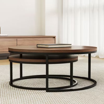 Gaoyangjiaju 31.5 in. nestable round coffee table
