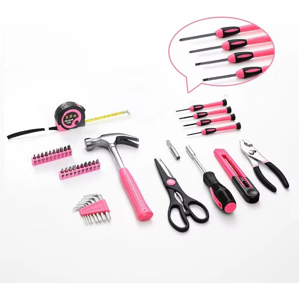 Hoey 39-Piece All-Purpose Household Tool Kit – Small Home Tool Set with Toolbox for DIY, Home, Garage, and Office