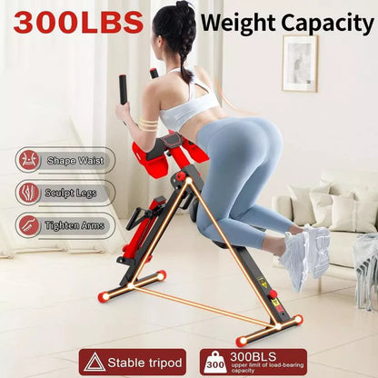 VisioGear Magnetic Rowing Machine for Home, Workout Equipment with Adjustable 8-Speed Booster, Sculpt Muscles Supports, Red and Black, 59*16.7*17