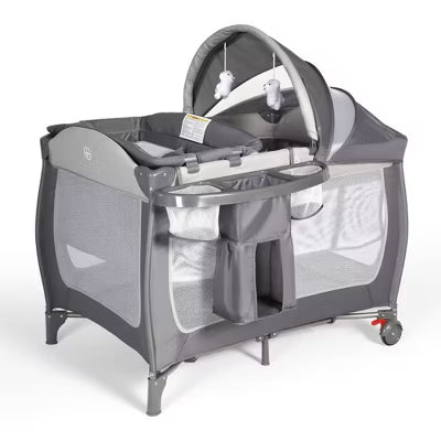 TODECARE 4 in 1 Baby Bassinet, Portable Pack and Play, Convertible Bedside Crib Sleeper, Diaper Changer, Storage Basket & Travel Bag