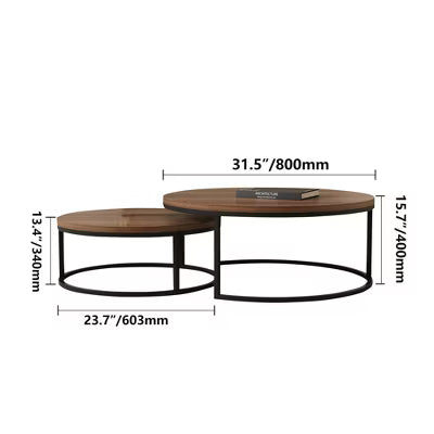 Gaoyangjiaju 31.5 in. nestable round coffee table