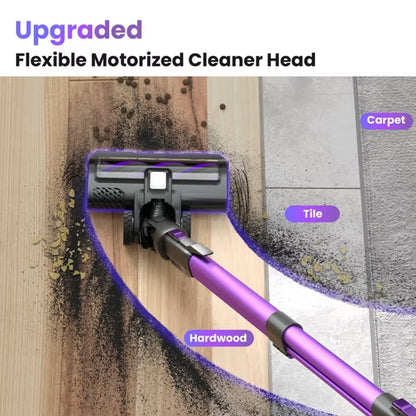 POWEART V870 Cordless Stick Vacuum, 30Kpa Powerful, 350W Motor, 8-in-1 Lightweight, 45 Min Runtime for Pet Hair, Hardfloor, Carpet