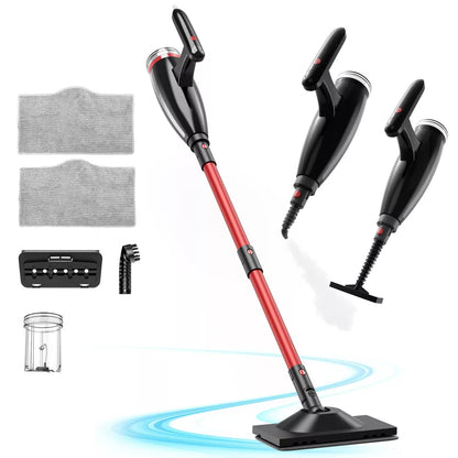 Teendow 6-in-1 Steam Mop, 1200W Steam Cleaner for Home, 2 Steam Modes, 600ML Water Tank, 23FT Cord, Multi-Surface Floor Steamer for Hardwood, Laminate