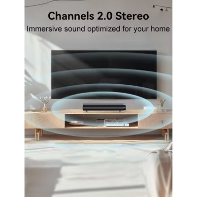 VEATOOL Sound Bar for TV, 50W Bluetooth 5.4 Soundbar with Subwoofer, 3D Surround Sound System with Optical/AUX/RCA/USB