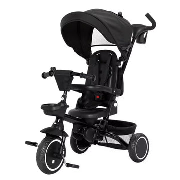 Kinder King 8 in 1 Kids Baby Stroller Tricycle Folding Toddler Trike w/Adjustable Push Handle