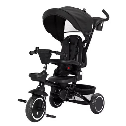 Kinder King 8 in 1 Kids Baby Stroller Tricycle Folding Toddler Trike w/Adjustable Push Handle