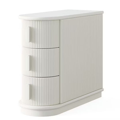 Resenkos Nightstand, Night Stand,Wood End Table, Narrow Side Table Nightstand with 3-drawer,