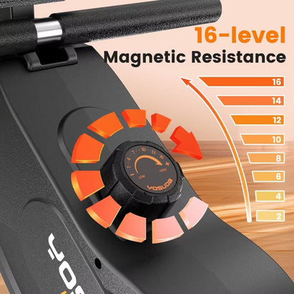 YOSUDA Magnetic Rowing Machine 350 LB Weight Capacity ,Foldable Rower for Home Use with 16-Level Max 115lbs Adjustable Resistance and Bluetooth.