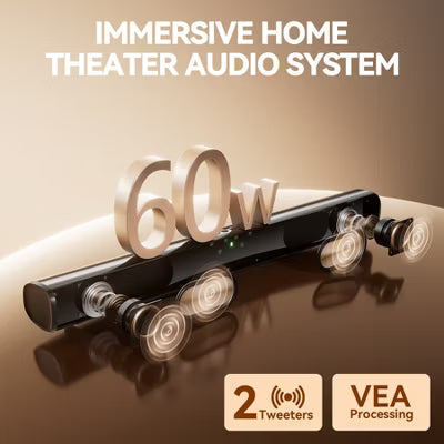 2.1ch Sound Bars for TV, Soundbar with Subwoofer, Wired & Wireless Bluetooth 5.4 3D Surround Speakers