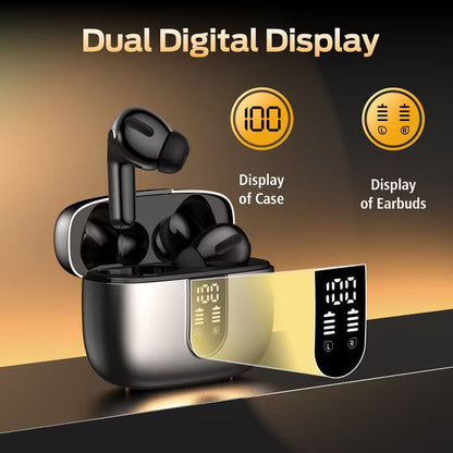 VEATOOL Bluetooth Headphones True Wireless Earbuds 65H Playback Power Display Earphones with Wireless Charging Case