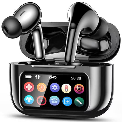 VEAT00L A9 ANC+ENC Earbuds with Smart Touch Screen,Bluetooth 5.4, HiFi Stereo Multiple EQ settings
