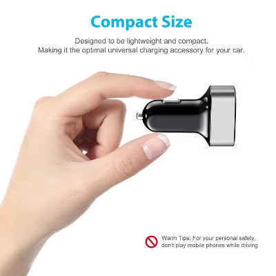 USB Car Charger 30W 5.5A 3 USB Port Cigarette Lighter Charger Adapter For iPhone XS/iPhone XS Max/iPhone 8 Plus/Galaxy S7/Galaxy S6