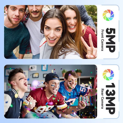 2026 Android 13 Tablet, 10.1” HD IPS, 6GB+64GB(128GB Expand), 6000mAh, Octa-Core, 5G/2.4G WiFi, Dual Camera, GPS, Drop-proof Case for Adults & Kids