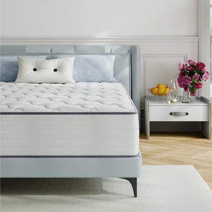 Swedrea Hybrid Mattress Medium Cooling Memory Foam Bed-in-a-Box, White