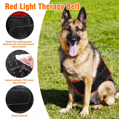 Morfone 660nm+850nm Pet Red Light Therapy Pad Infrared Light Therapy Wrap for Dogs & Cats